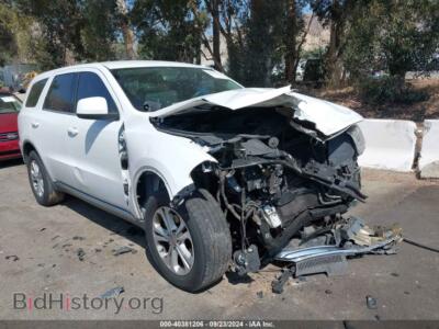 2013 Dodge DURANGO SXT, белый — VIN 1C4RDHAGXDC697784, IAAI