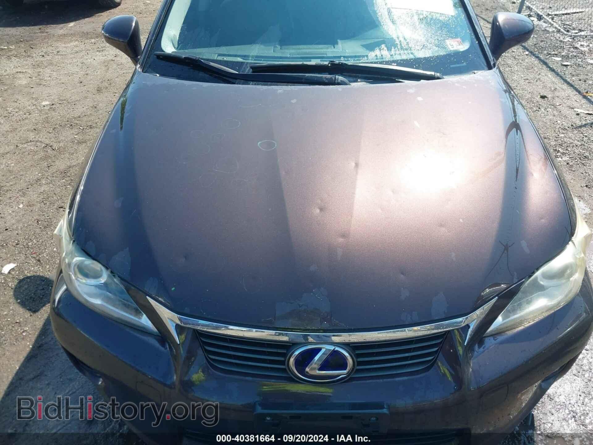 2012 LEXUS CT 200H - VIN: JTHKD5BH6C2108109 - Фото 6