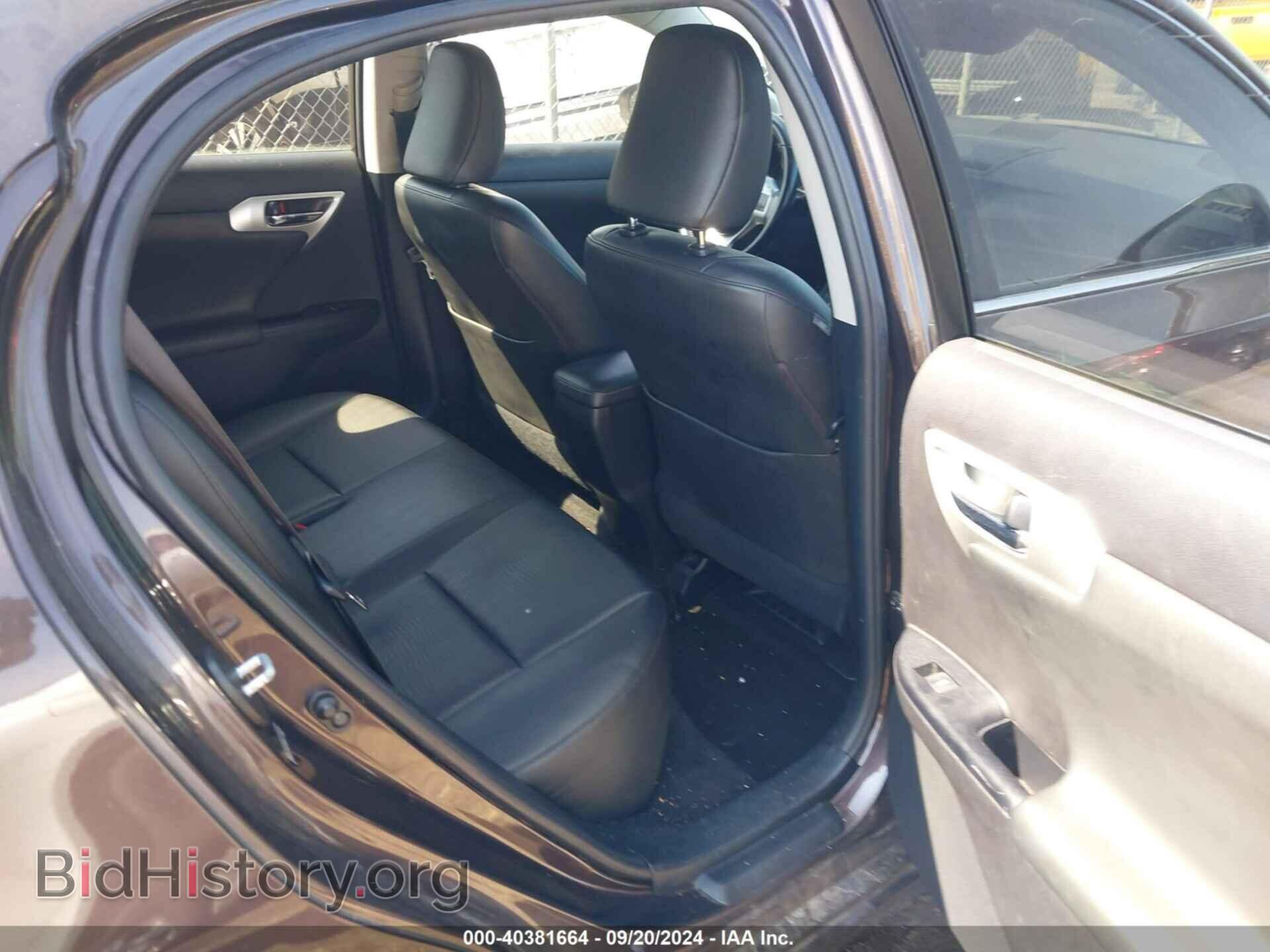 2012 LEXUS CT 200H - VIN: JTHKD5BH6C2108109 - Фото 8