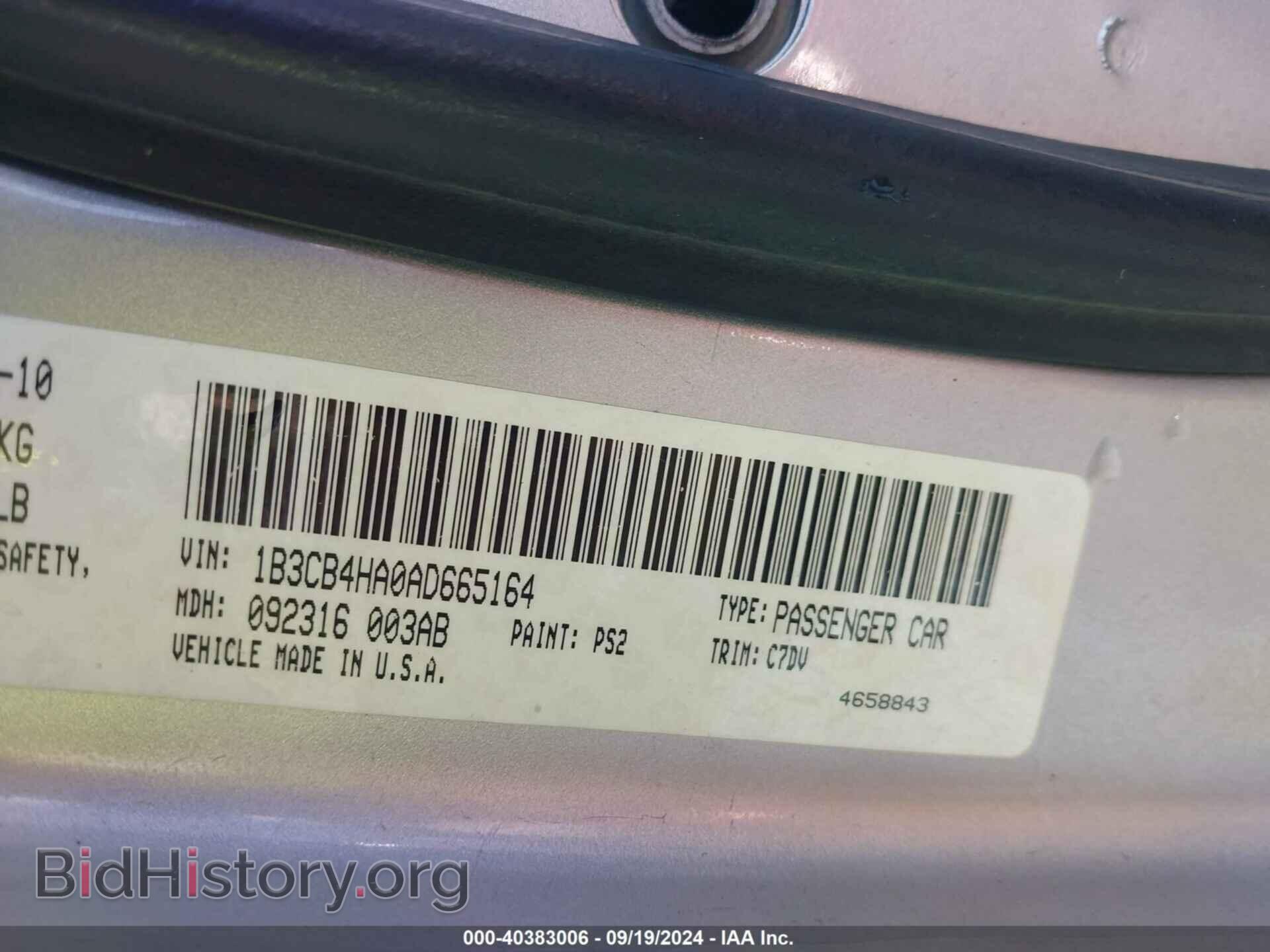 2010 DODGE CALIBER - VIN: 1B3CB4HA0AD665164 - Фото 9