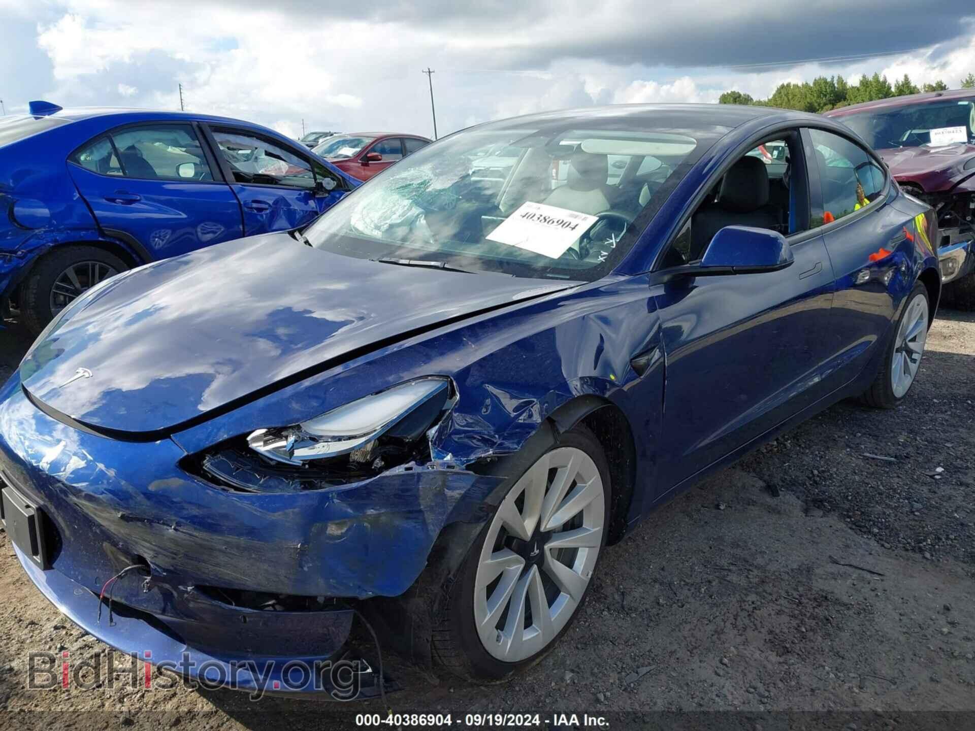 2022 TESLA MODEL 3 - VIN: 5YJ3E1EA6NF190272 - Фото 2