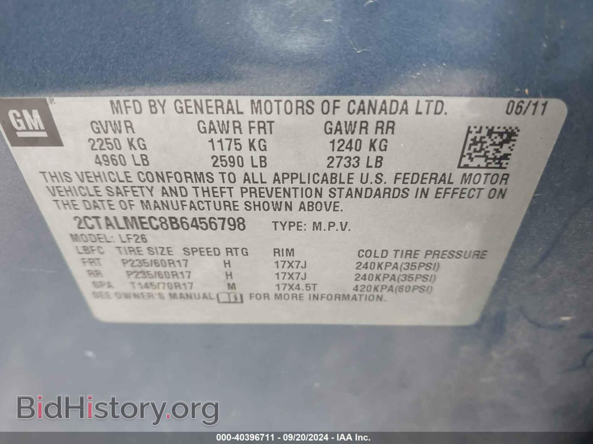 2011 GMC TERRAIN - VIN: 2CTALMEC8B6456798 - Фото 9