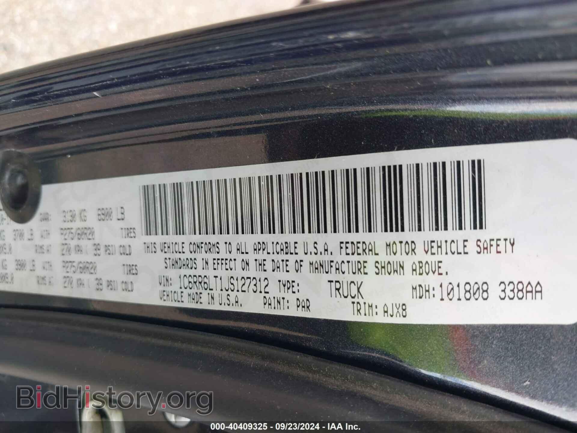 2018 RAM 1500 - VIN: 1C6RR6LT1JS127312 - Фото 9