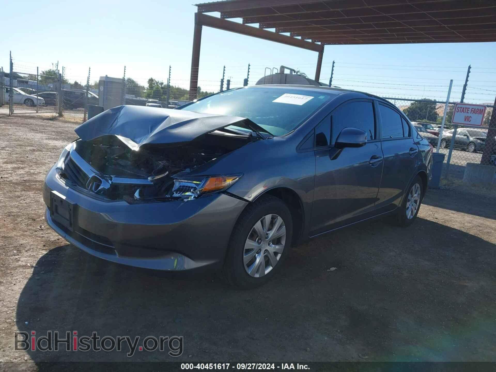 2012 HONDA CIVIC - VIN: 19XFB2F52CE309645 - Фото 2