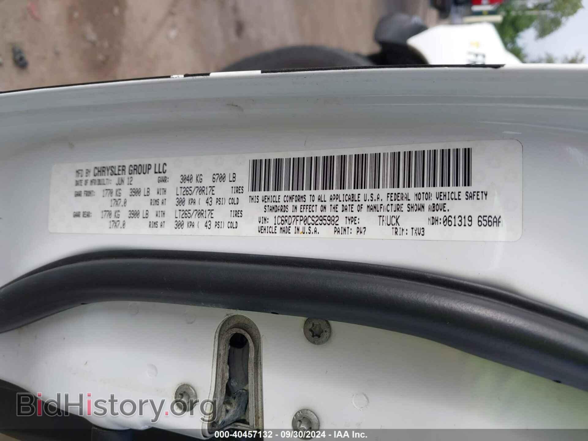 2012 RAM 1500 - VIN: 1C6RD7FP0CS295982 - Photo 9