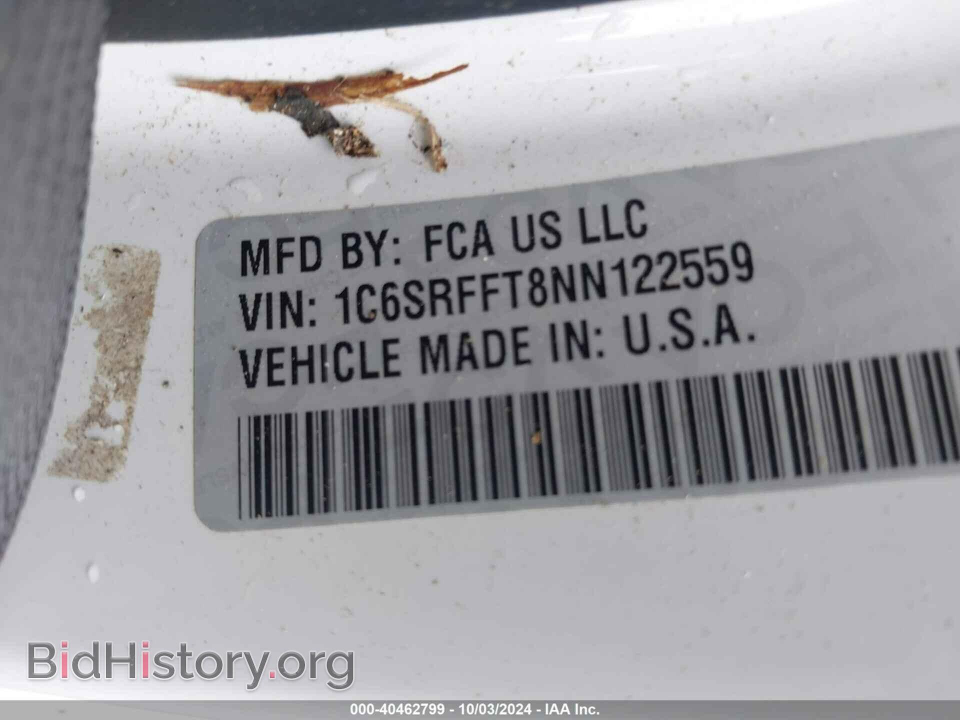 2022 RAM 1500 - VIN: 1C6SRFFT8NN122559 - Photo 9
