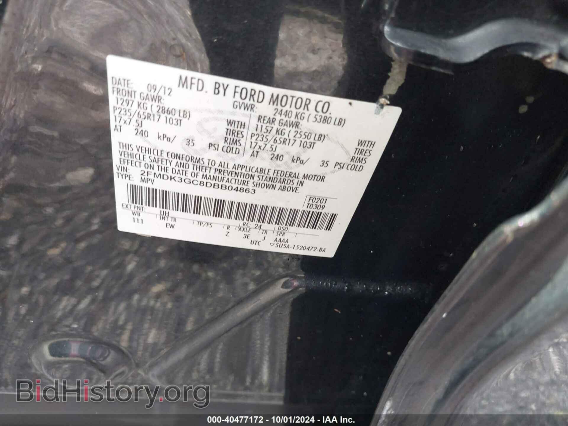 2013 FORD EDGE - VIN: 2FMDK3GC8DBB04863 - Photo 9