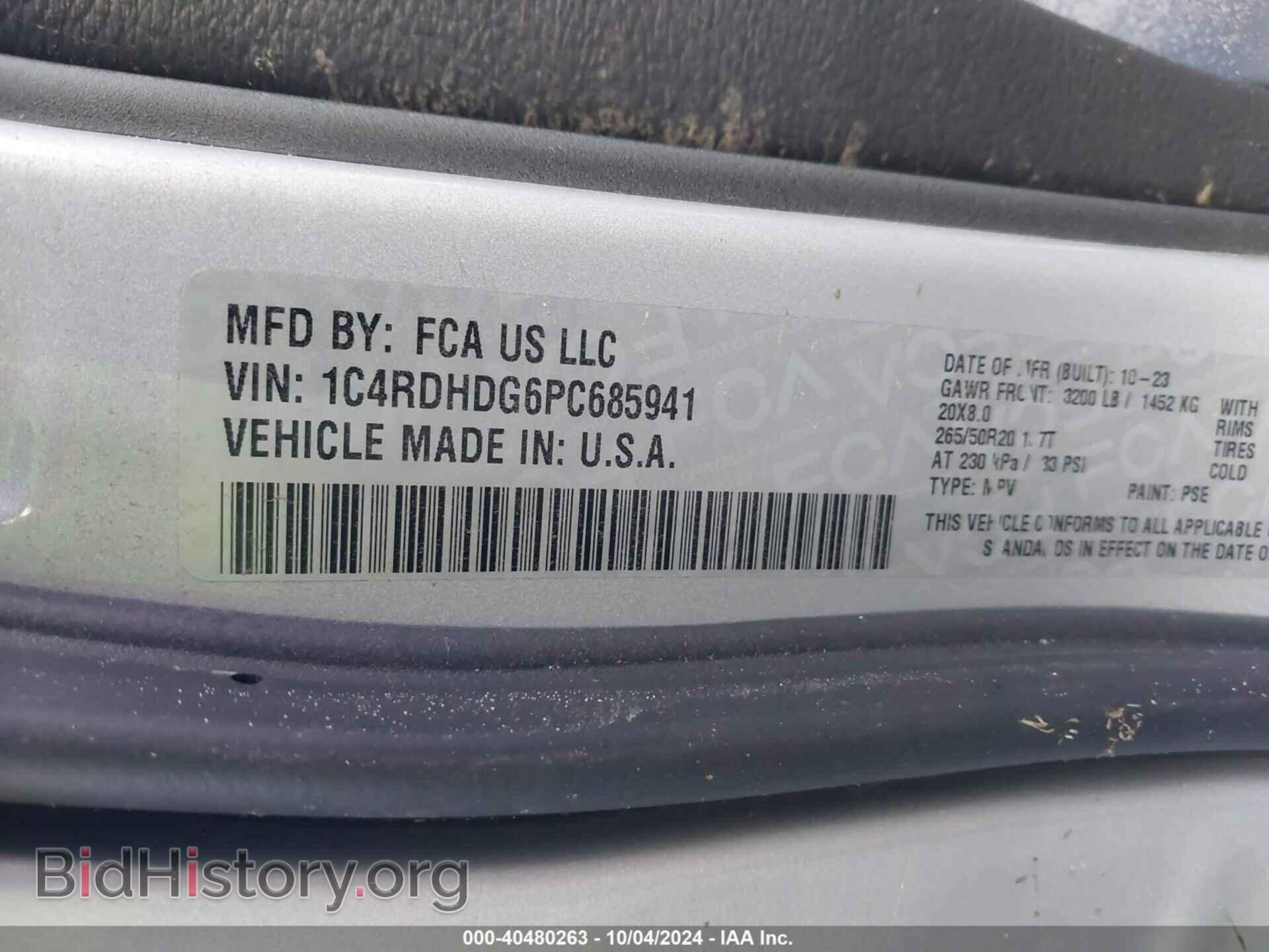 2023 DODGE DURANGO - VIN: 1C4RDHDG6PC685941 - Фото 9