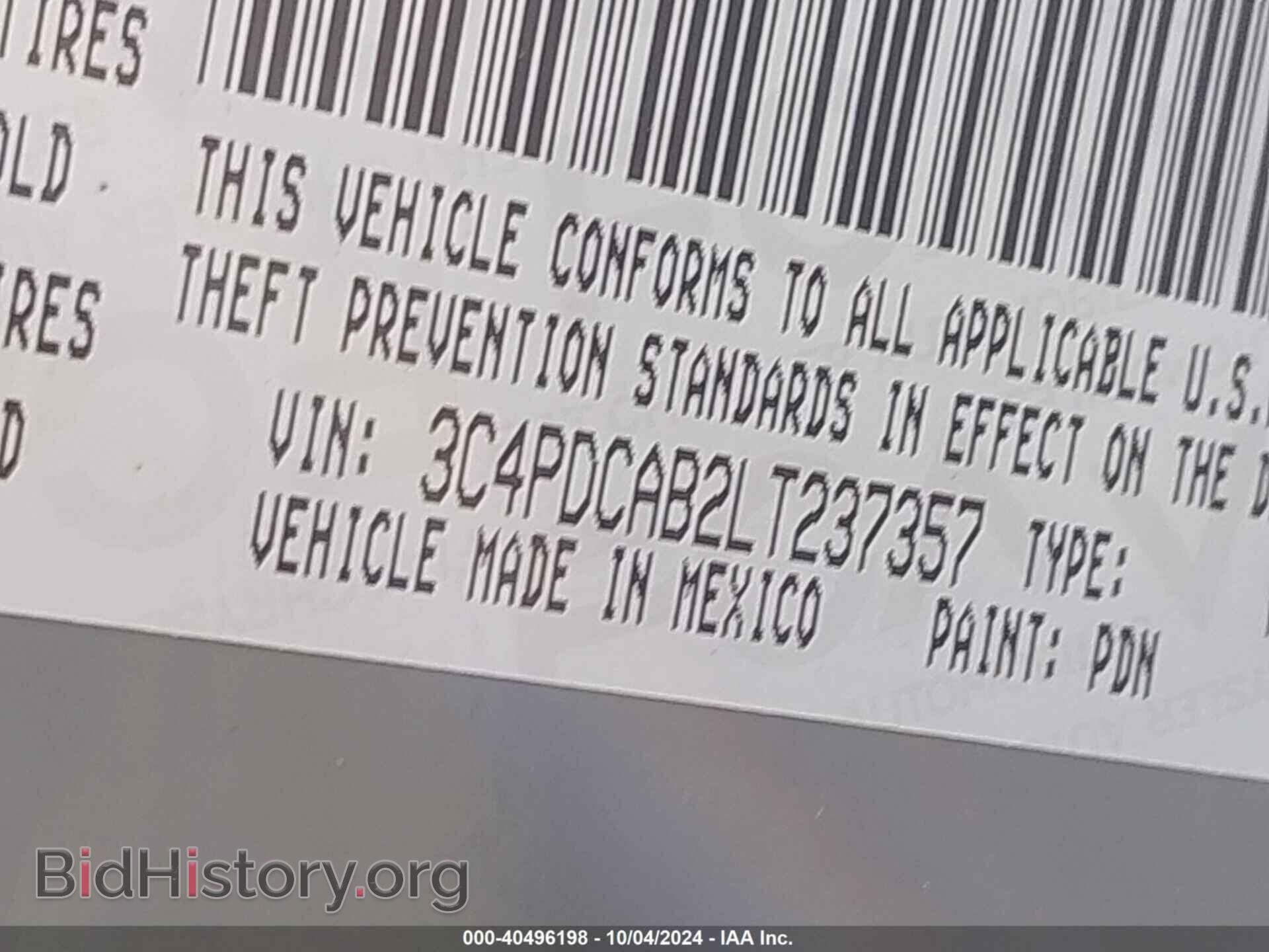 2020 DODGE JOURNEY - VIN: 3C4PDCAB2LT237357 - Фото 9