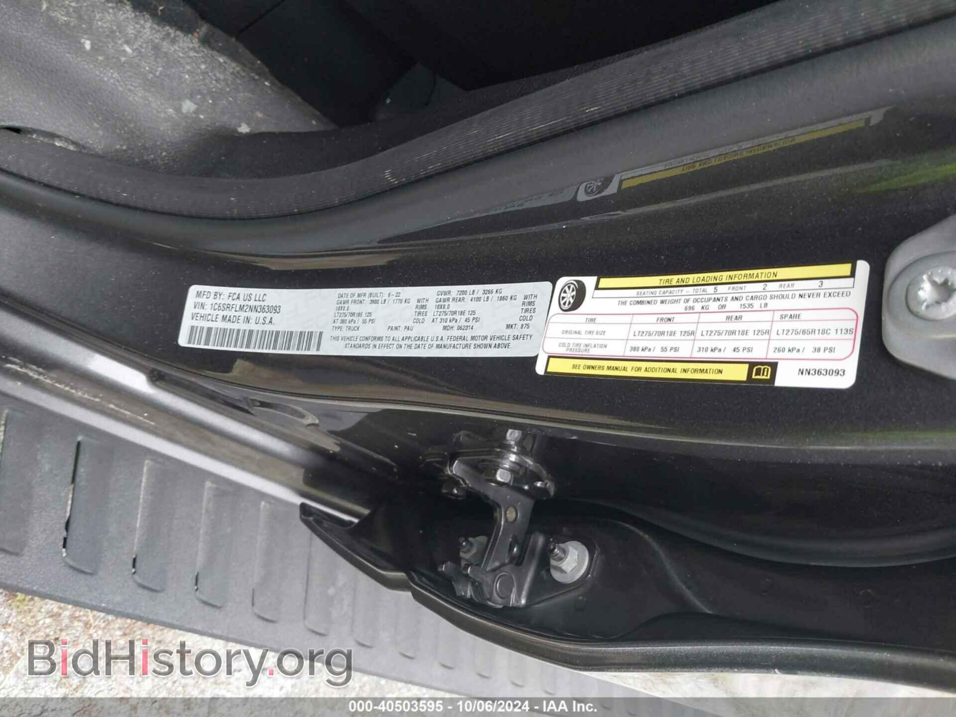 2022 RAM 1500 - VIN: 1C6SRFLM2NN363093 - Фото 9