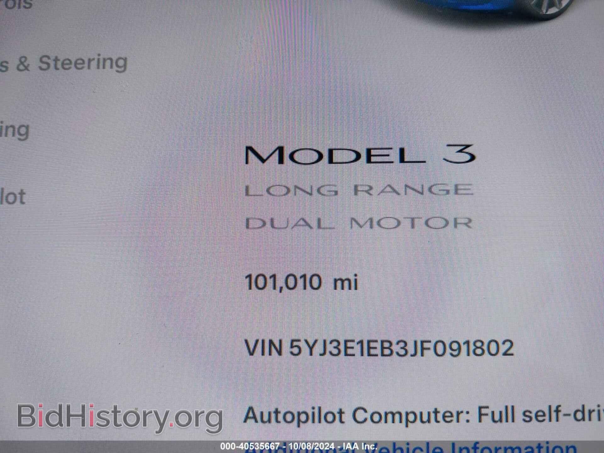 2018 TESLA MODEL 3 - VIN: 5YJ3E1EB3JF091802 - Photo 15