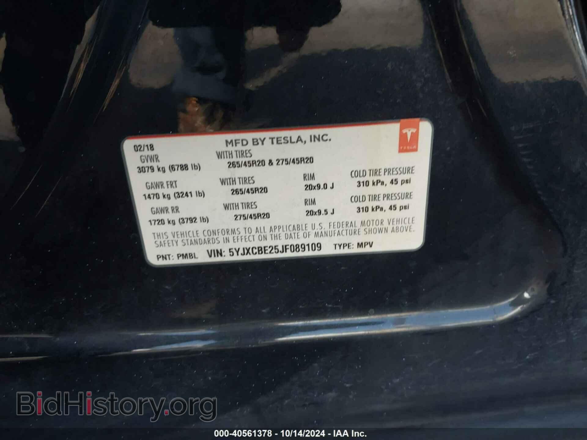 2018 TESLA MODEL X - VIN: 5YJXCBE25JF089109 - Photo 9