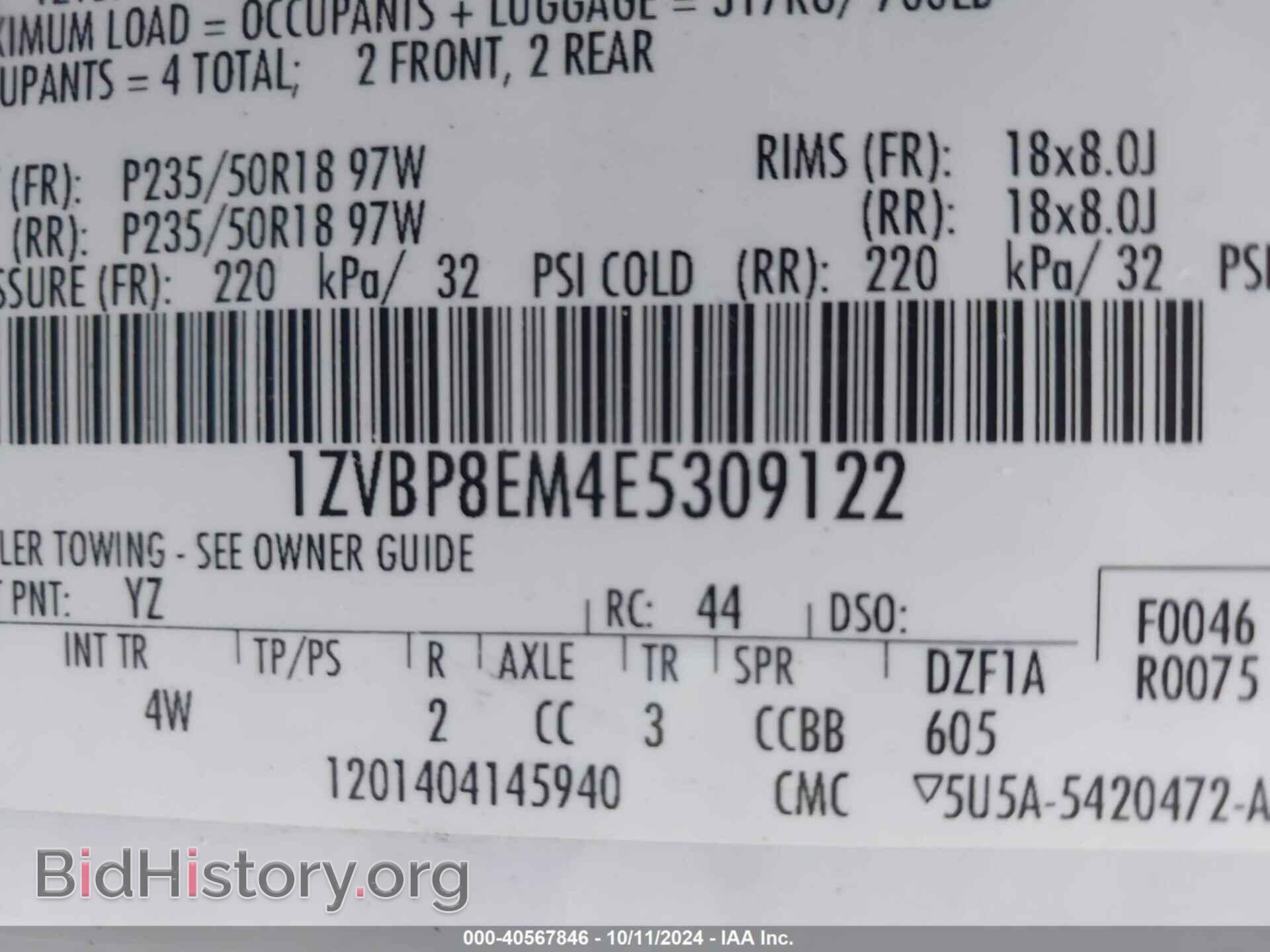 2014 FORD MUSTANG - VIN: 1ZVBP8EM4E5309122 - Фото 9