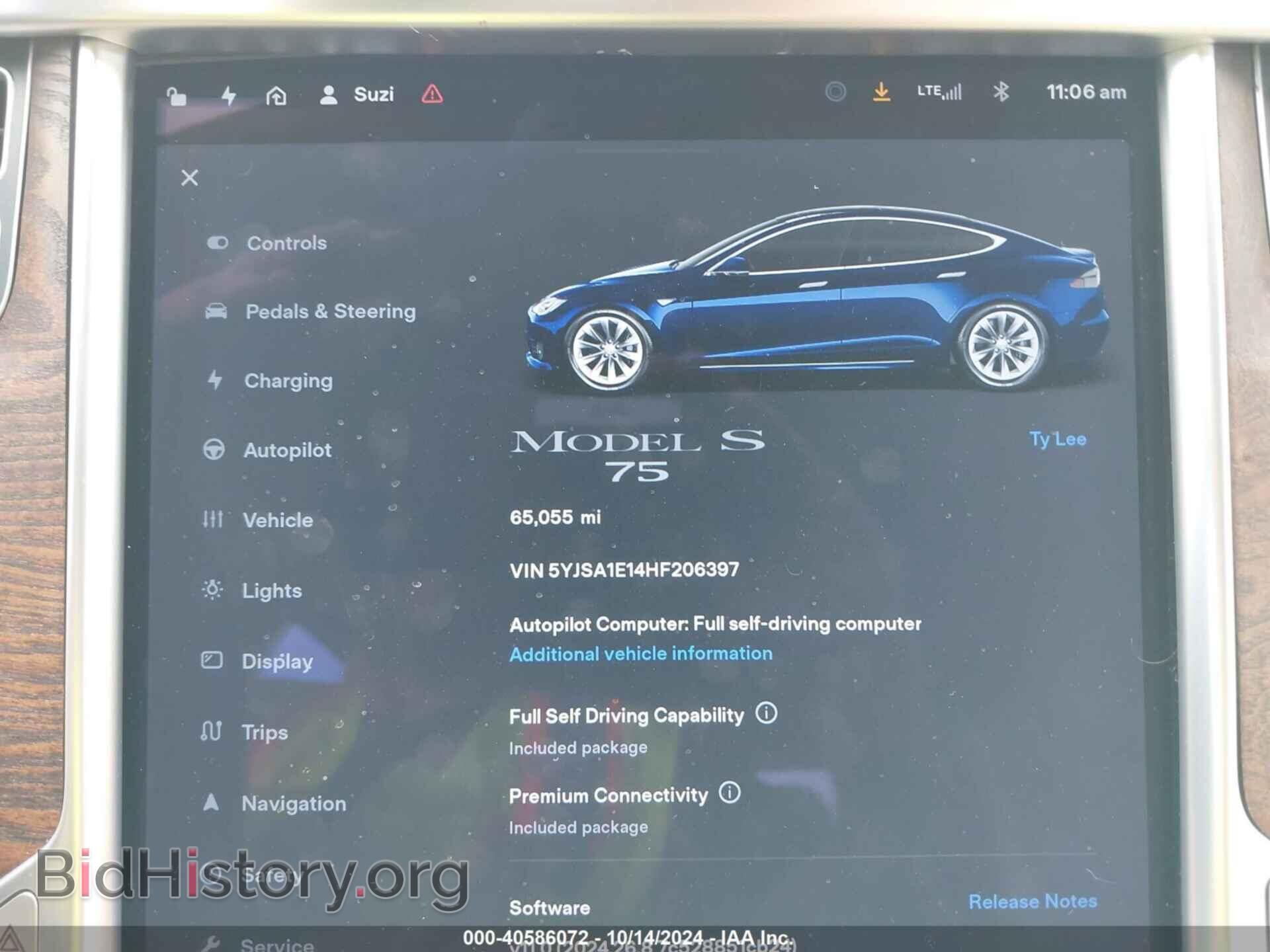 2017 TESLA MODEL S - VIN: 5YJSA1E14HF206397 - Photo 7