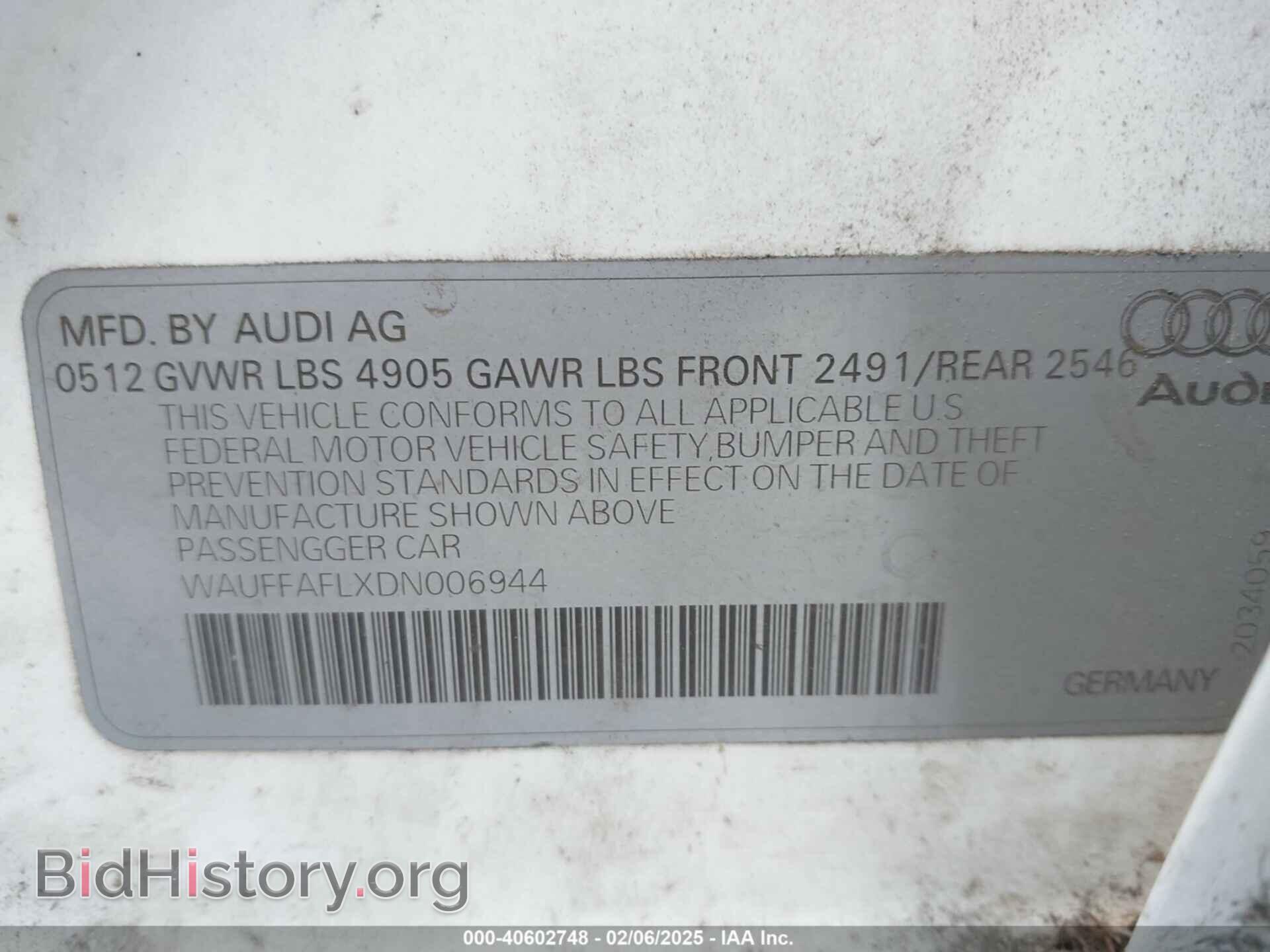 2013 AUDI A4 - VIN: WAUFFAFLXDN006944 - Фото 9