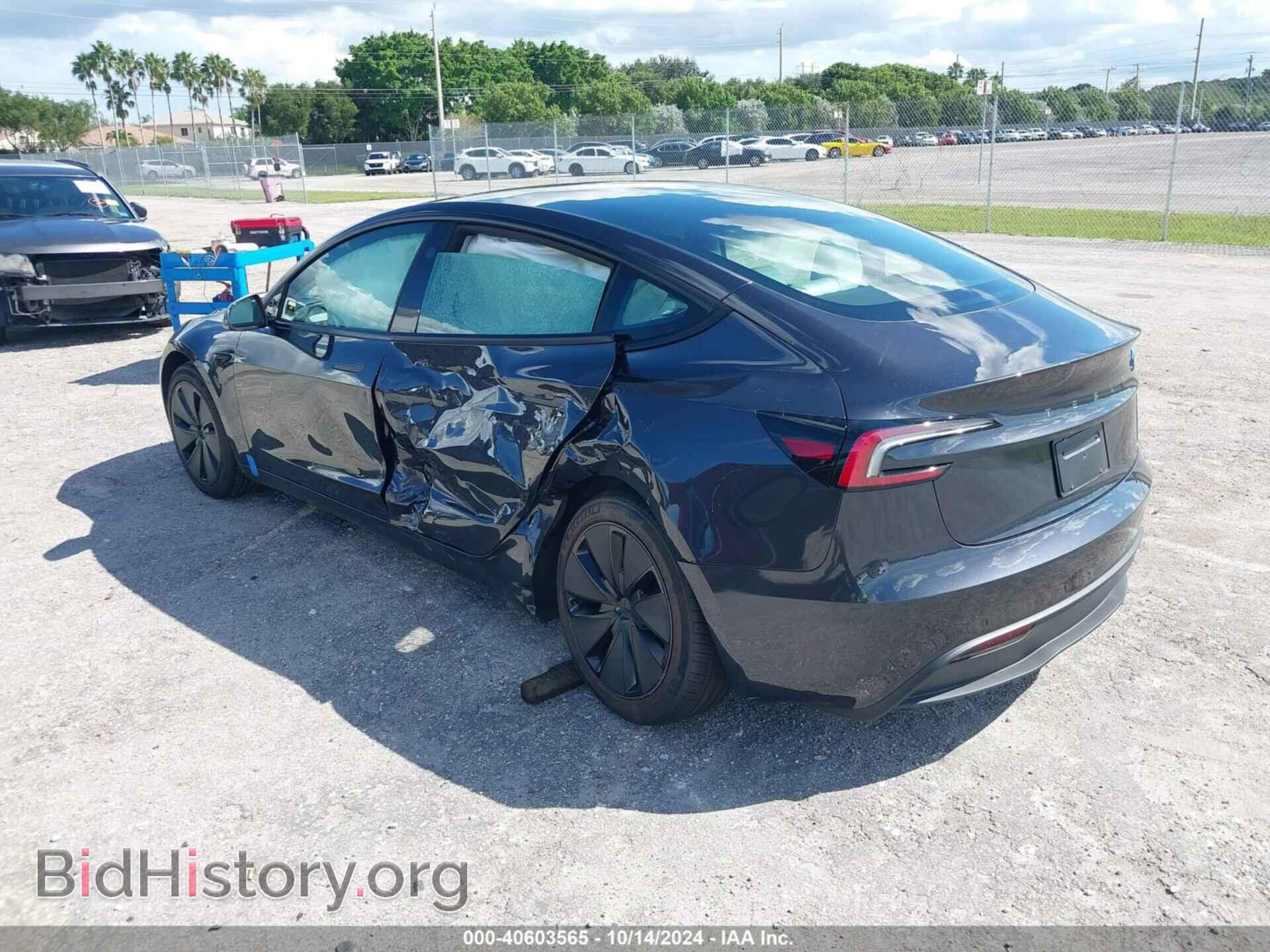 2024 TESLA MODEL 3 - VIN: 5YJ3E1EA8RF833176 - Фото 3