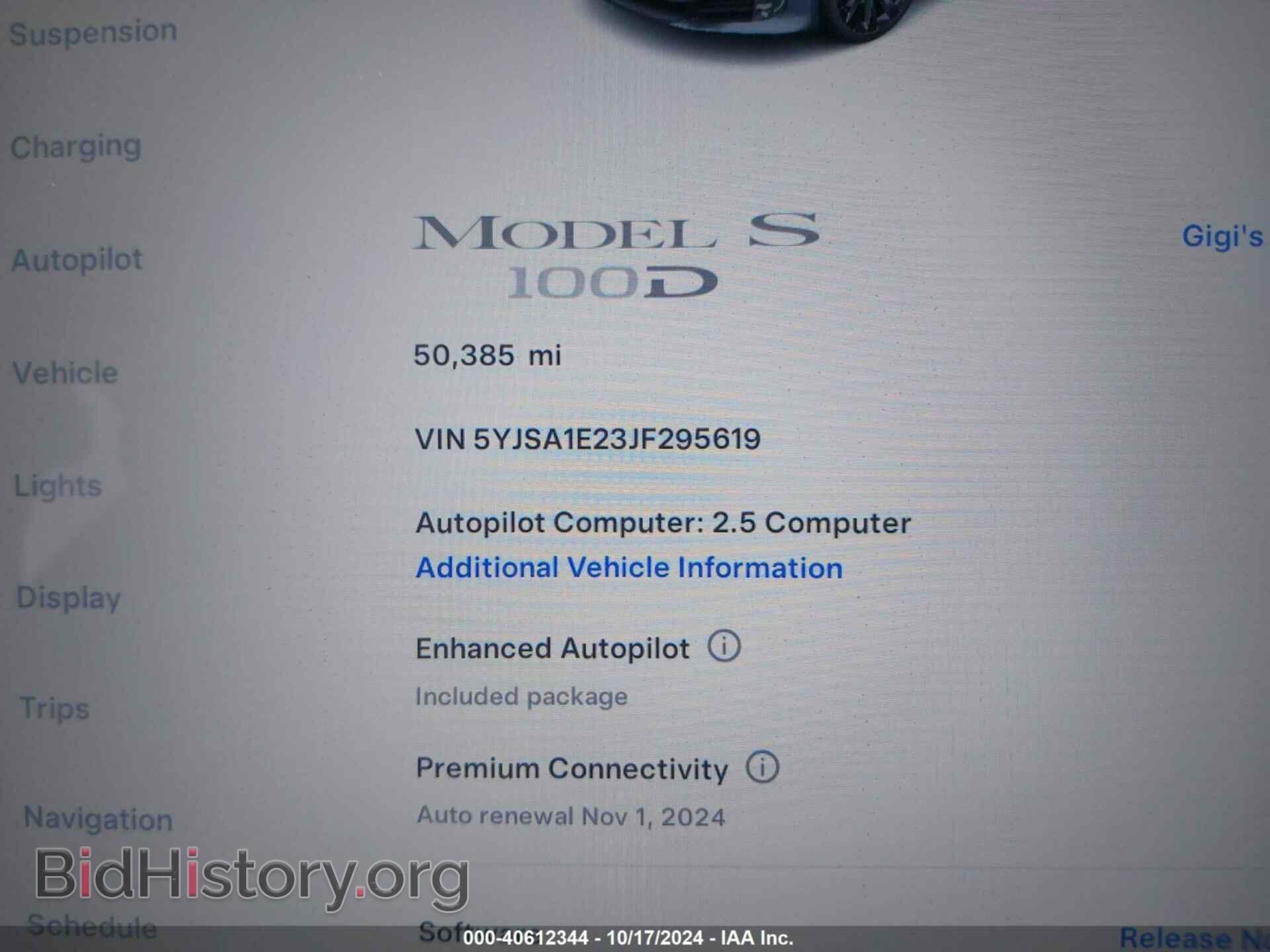 2018 TESLA MODEL S - VIN: 5YJSA1E23JF295619 - Photo 7