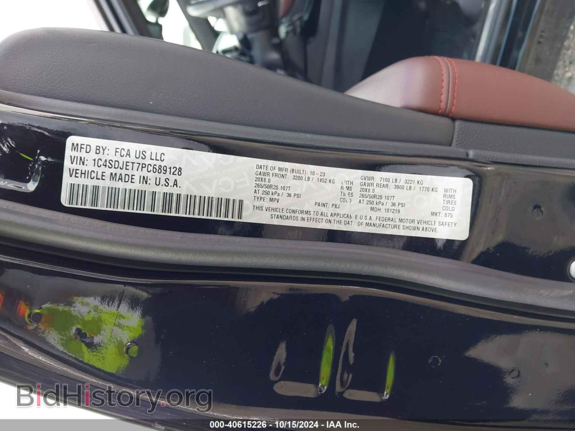 2023 DODGE DURANGO - VIN: 1C4SDJET7PC689128 - Фото 9