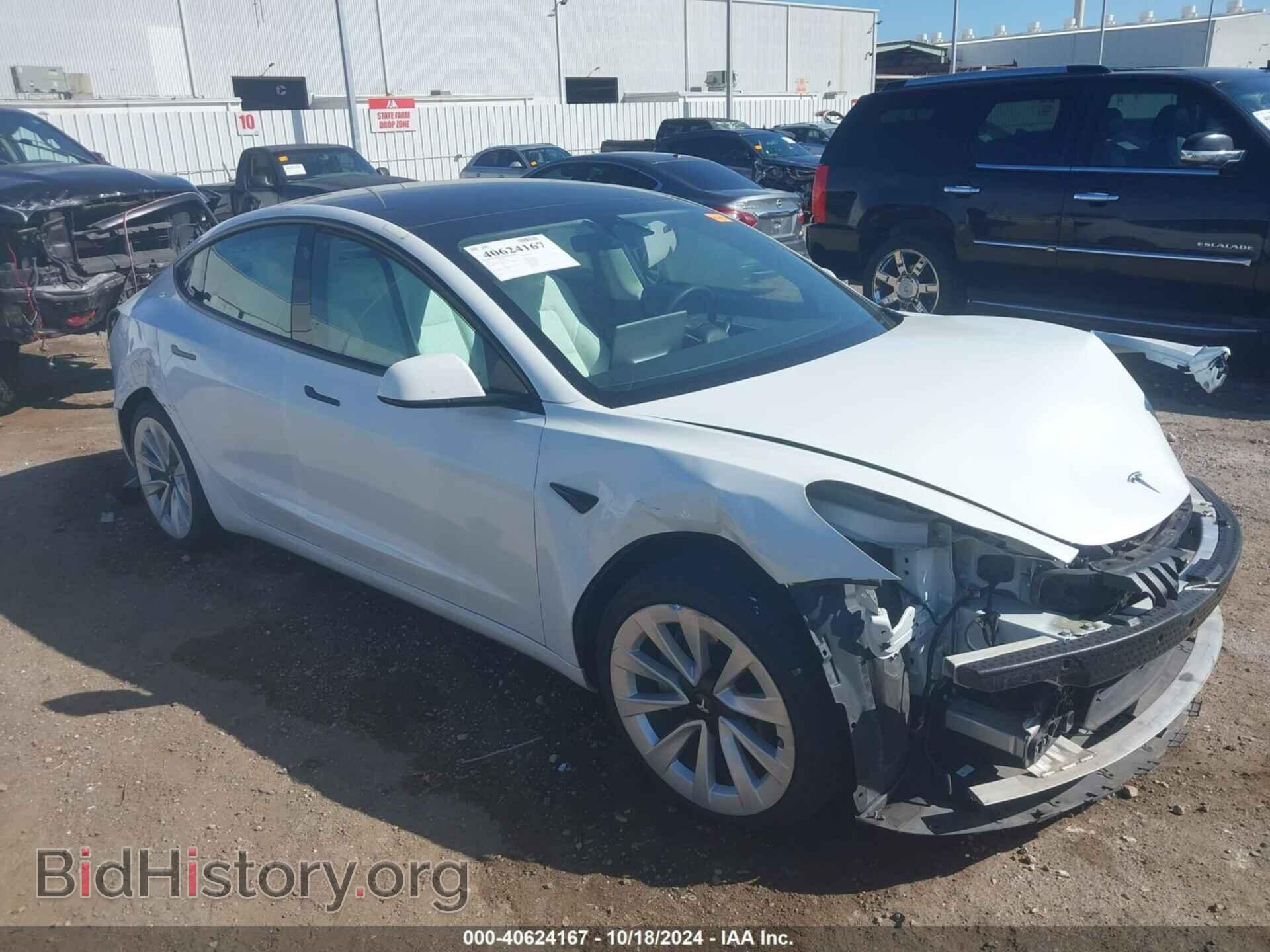 Photo 5YJ3E1EB2NF259015 - TESLA MODEL 3 2022