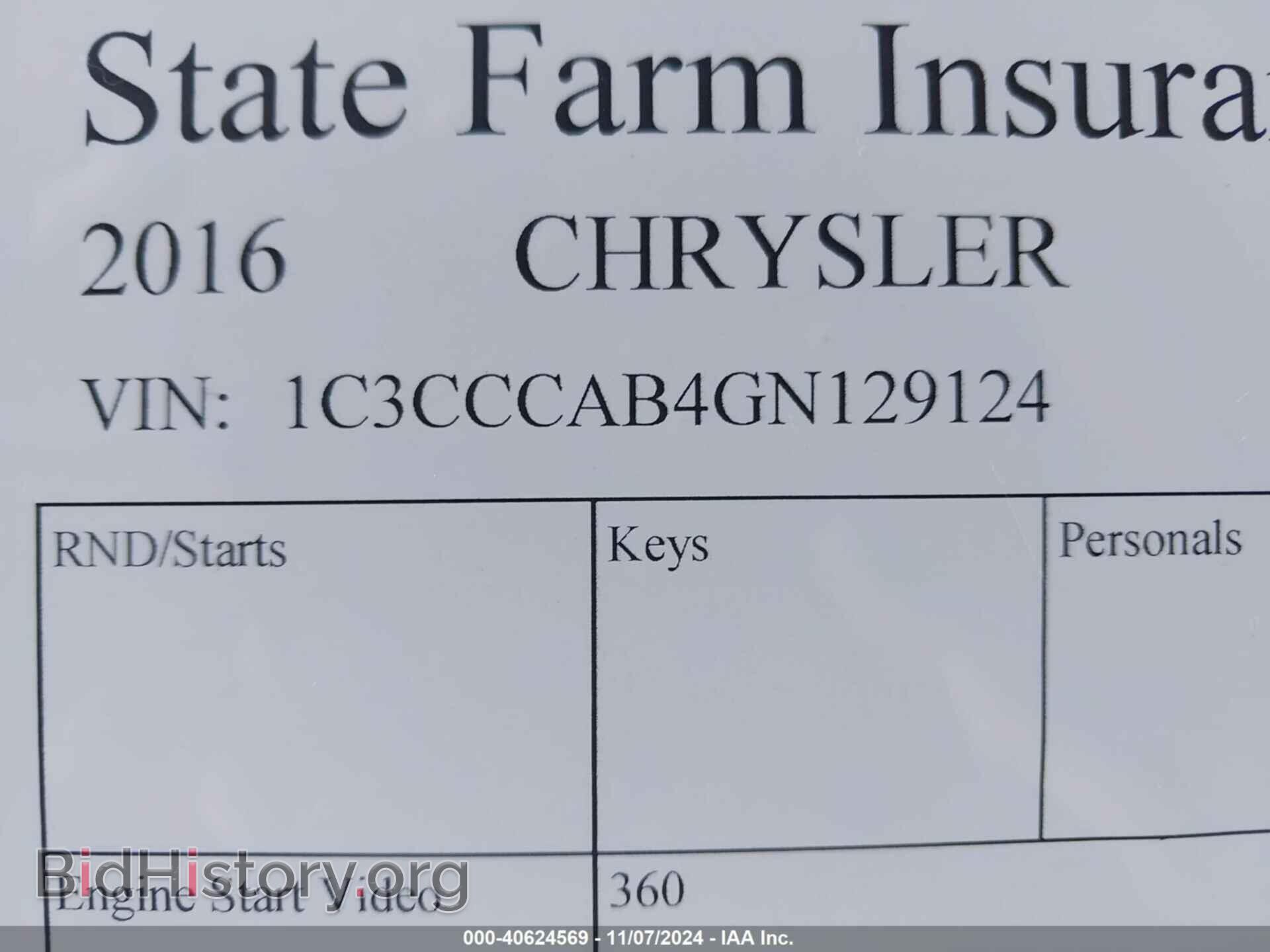 2016 CHRYSLER 200 - VIN: 1C3CCCAB4GN129124 - Фото 9