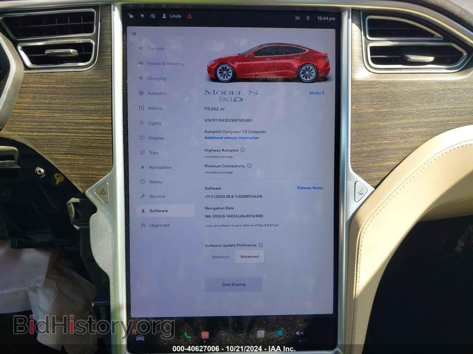 2016 TESLA MODEL S - VIN: 5YJSA1E23GF142490 - Photo 19