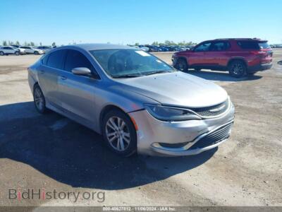 2016 Chrysler 200 Limited, серебристый — VIN 1C3CCCAB5GN112980, IAAI
