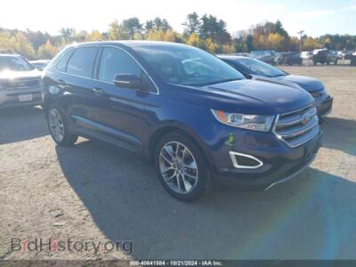 2016 Ford EDGE Titanium, синий — VIN 2FMPK4K88GBC61786, IAAI