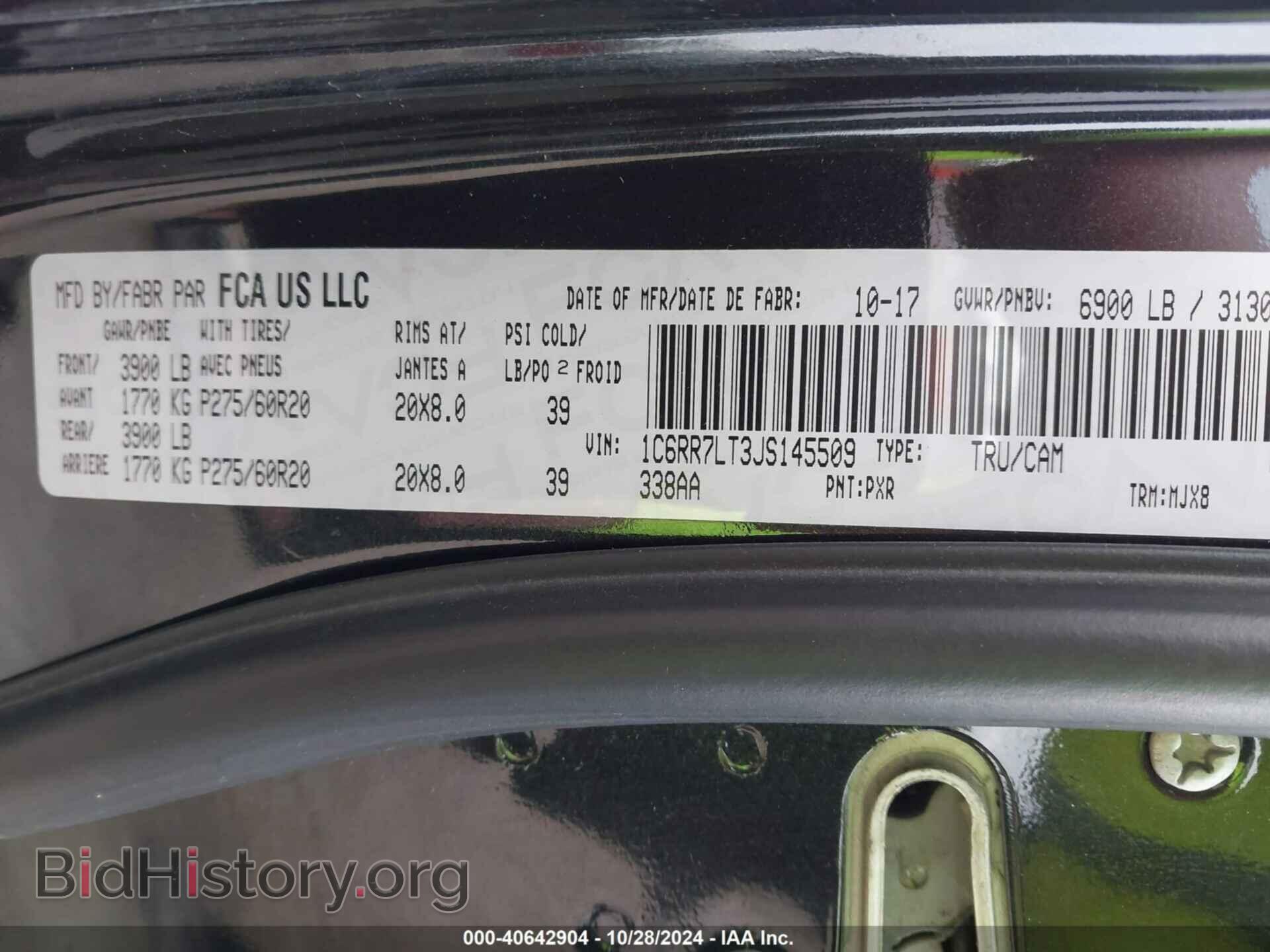 2018 RAM 1500 - VIN: 1C6RR7LT3JS145509 - Photo 9