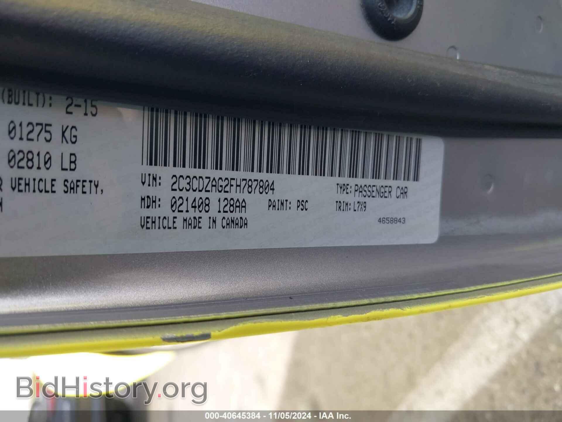 2015 DODGE CHALLENGER - VIN: 2C3CDZAG2FH787804 - Photo 9