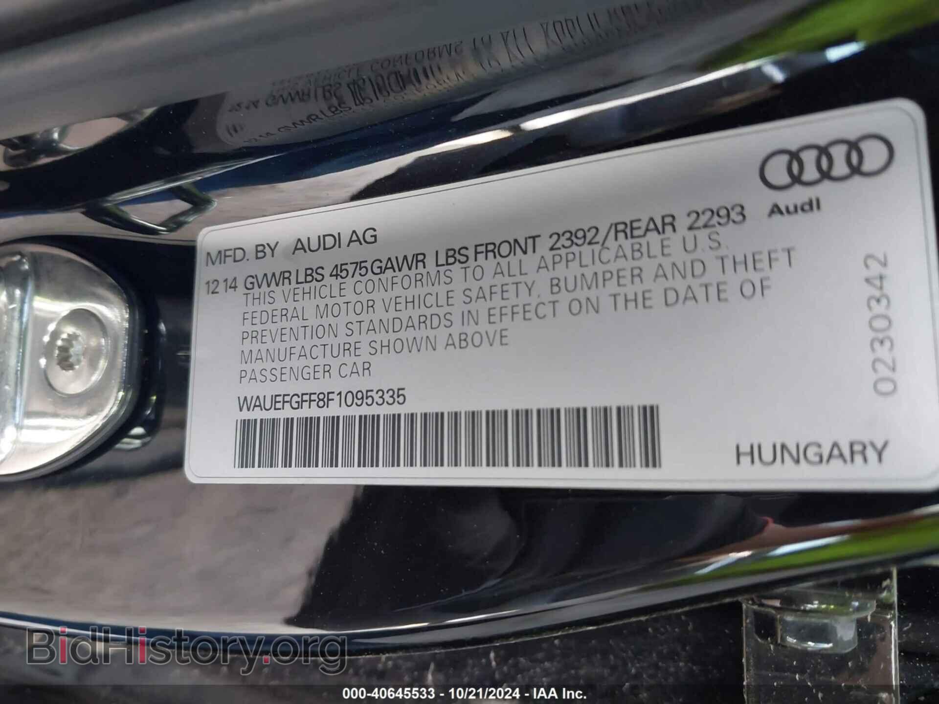 2015 AUDI A3 - VIN: WAUEFGFF8F1095335 - Фото 9