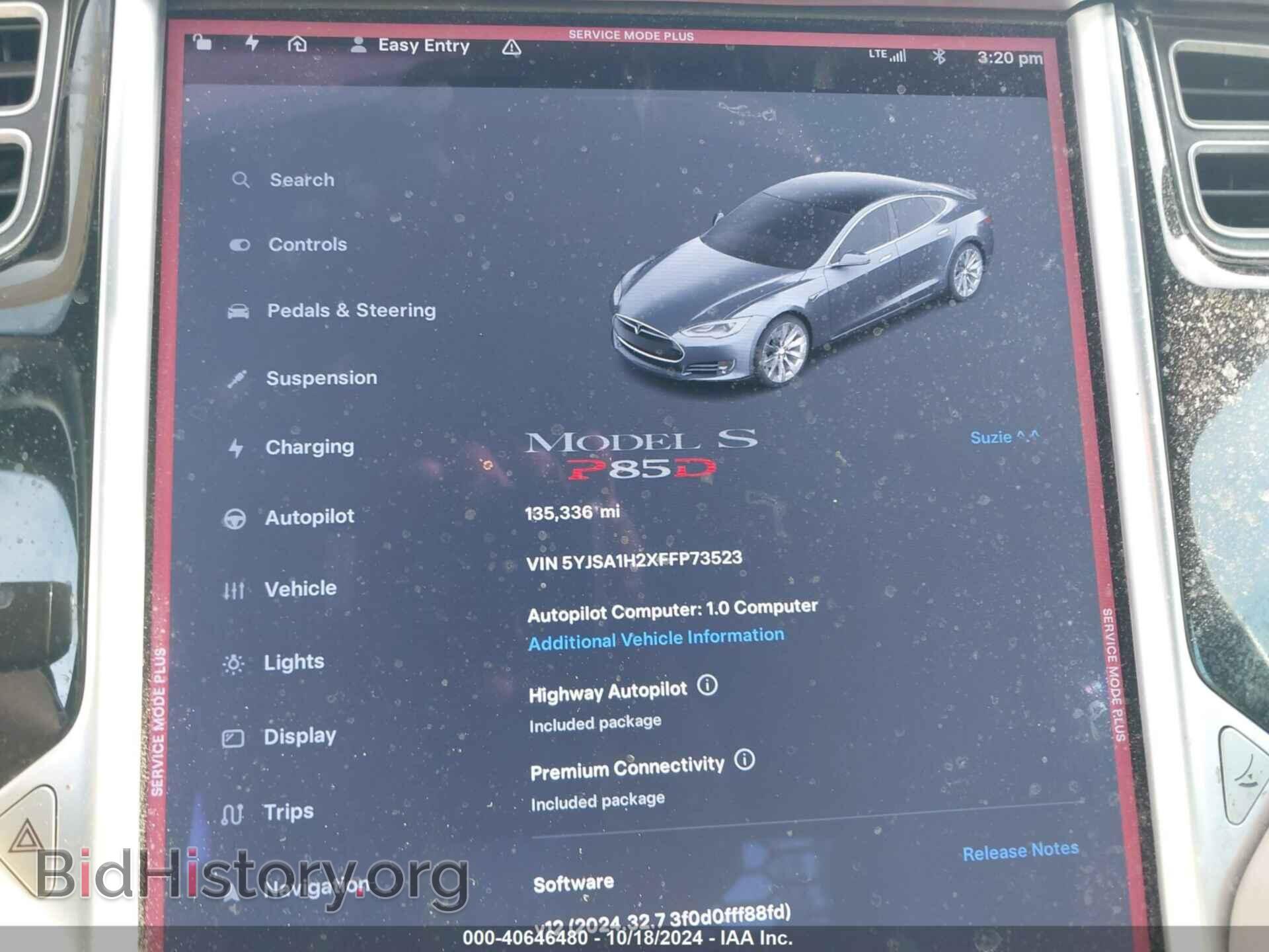 2015 TESLA MODEL S - VIN: 5YJSA1H2XFFP73523 - Photo 7