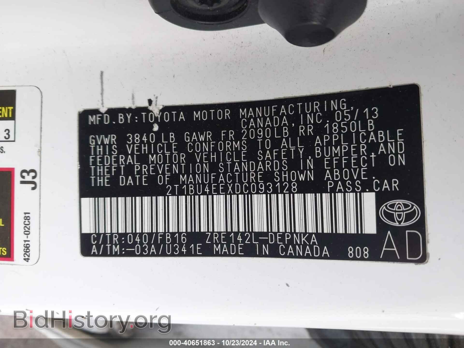 2013 TOYOTA COROLLA - VIN: 2T1BU4EEXDC093128 - Photo 9