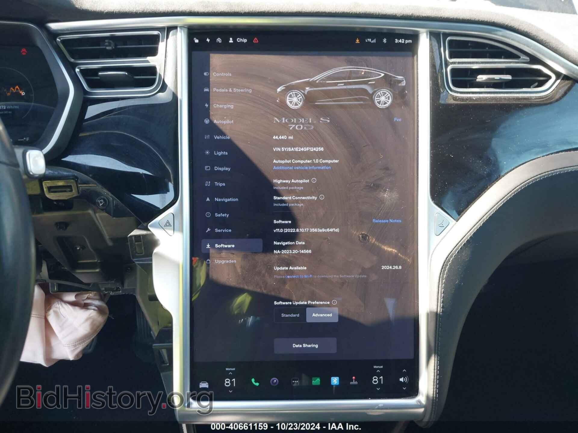 2016 TESLA MODEL S - VIN: 5YJSA1E24GF124256 - Фото 18
