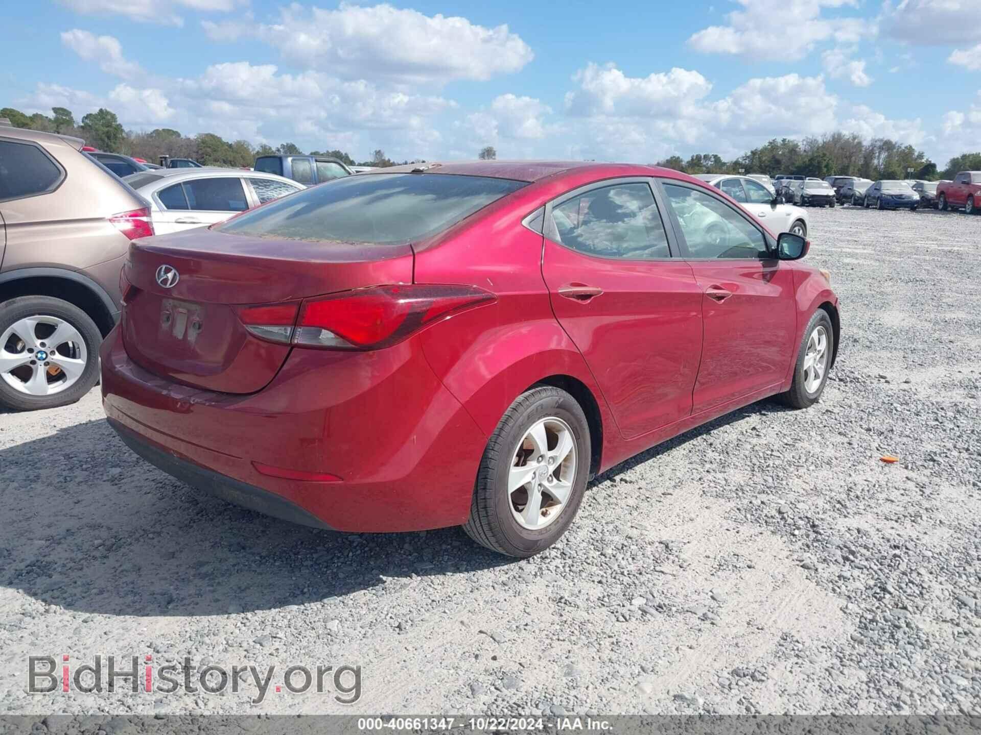 2015 HYUNDAI ELANTRA - VIN: 5NPDH4AE5FH650515 - Фото 4