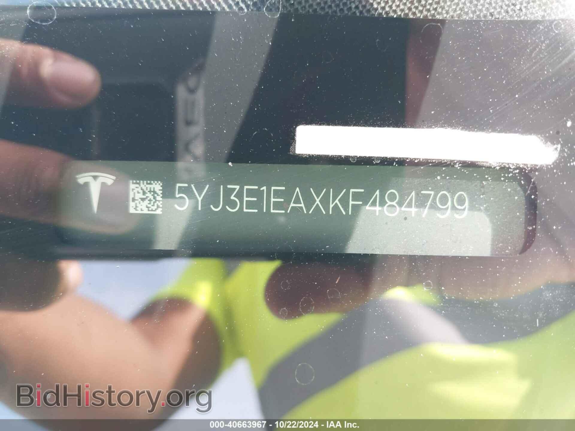 2019 TESLA MODEL 3 - VIN: 5YJ3E1EAXKF484799 - Фото 9