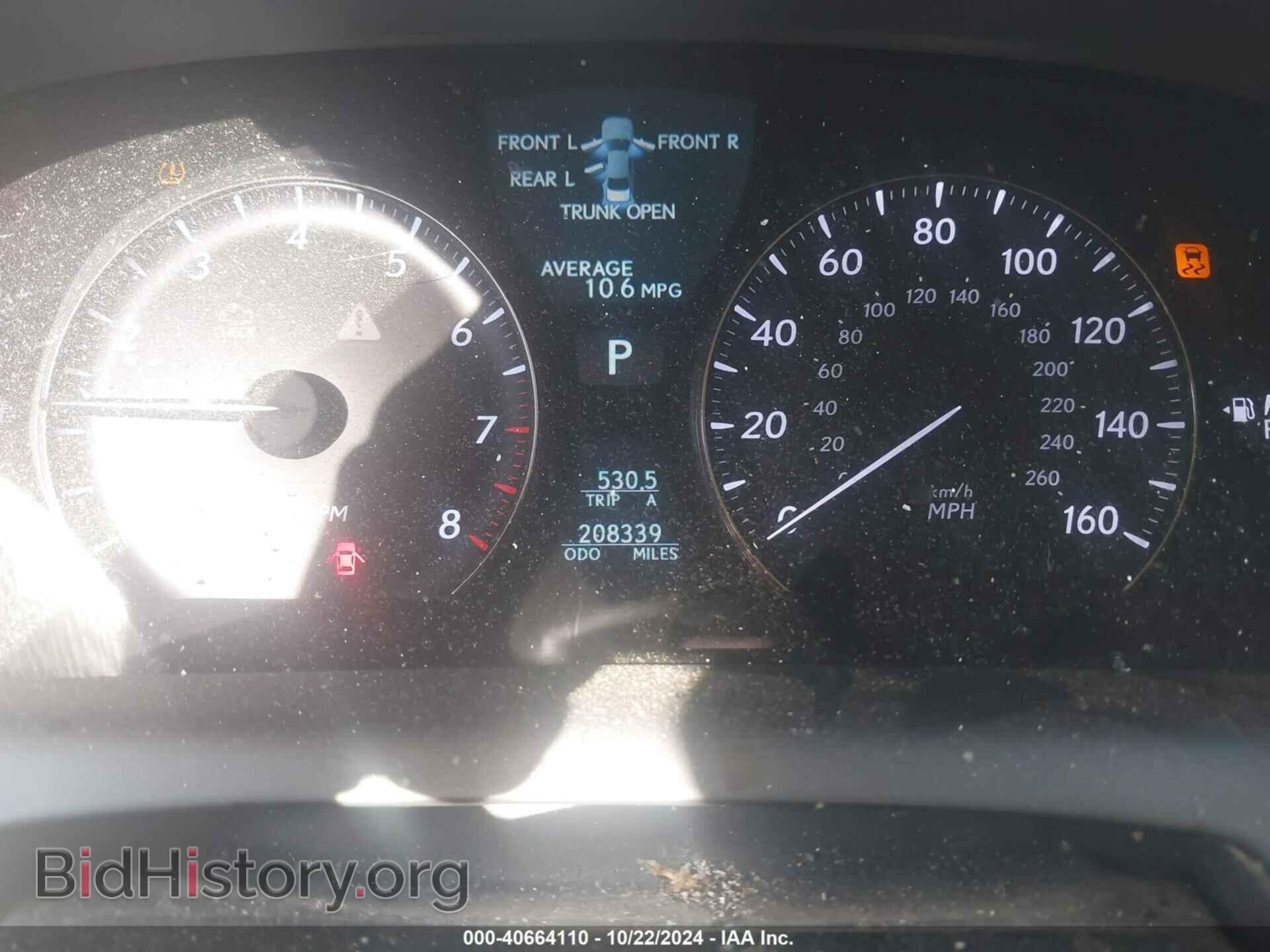 2010 LEXUS LS 460 - VIN: JTHBL5EF7A5099364 - Фото 7