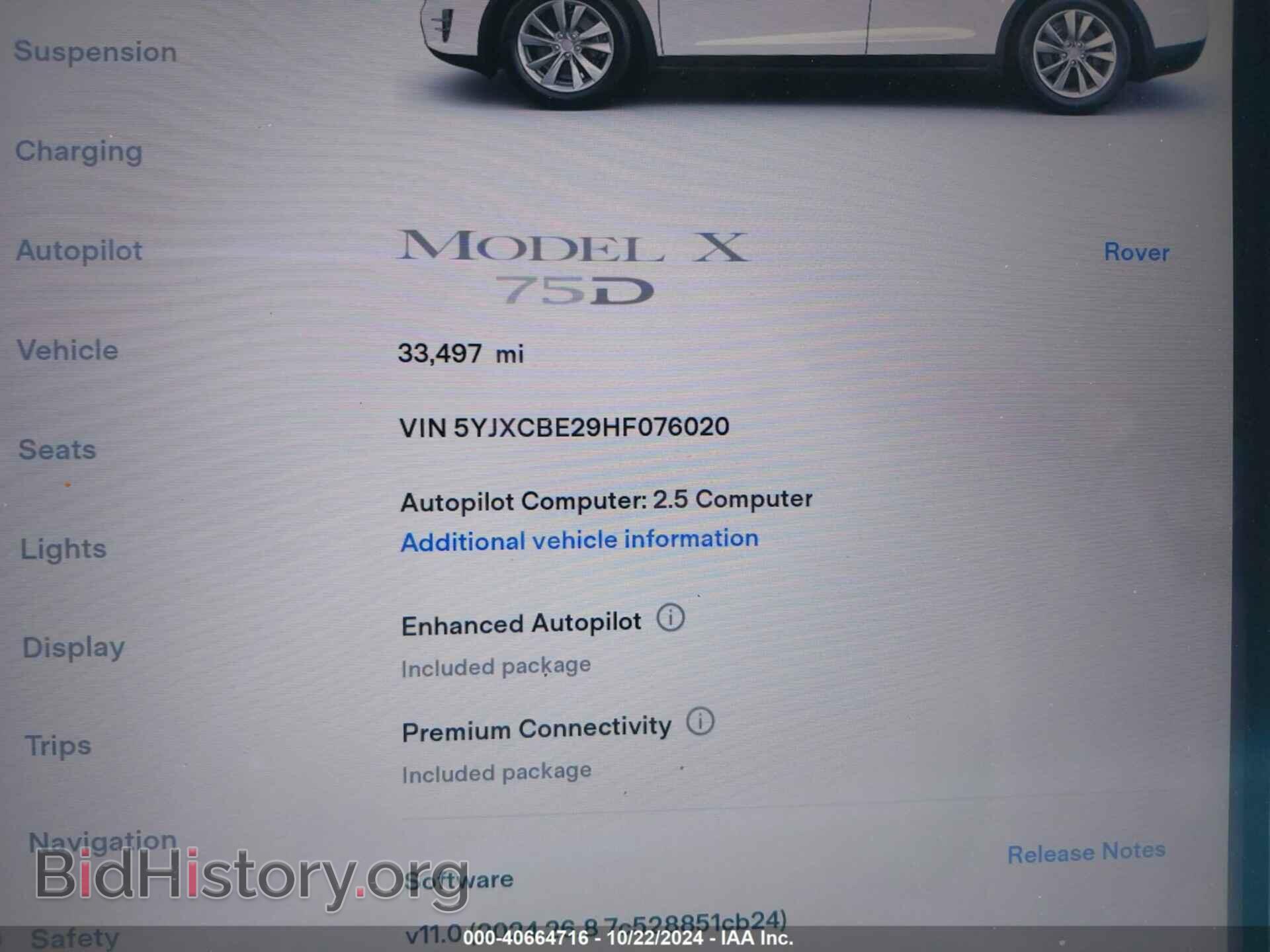2017 TESLA MODEL X - VIN: 5YJXCBE29HF076020 - Photo 15