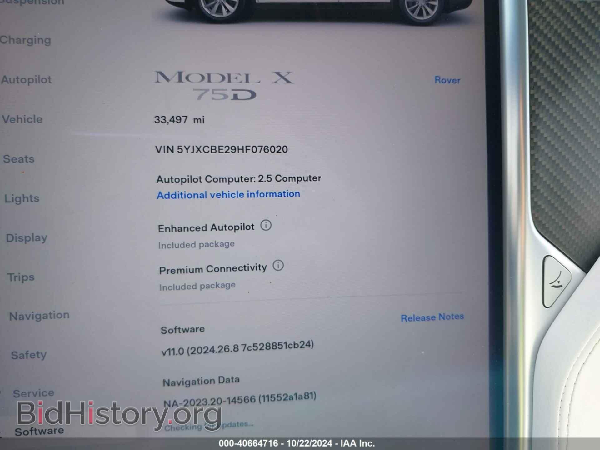 2017 TESLA MODEL X - VIN: 5YJXCBE29HF076020 - Photo 7