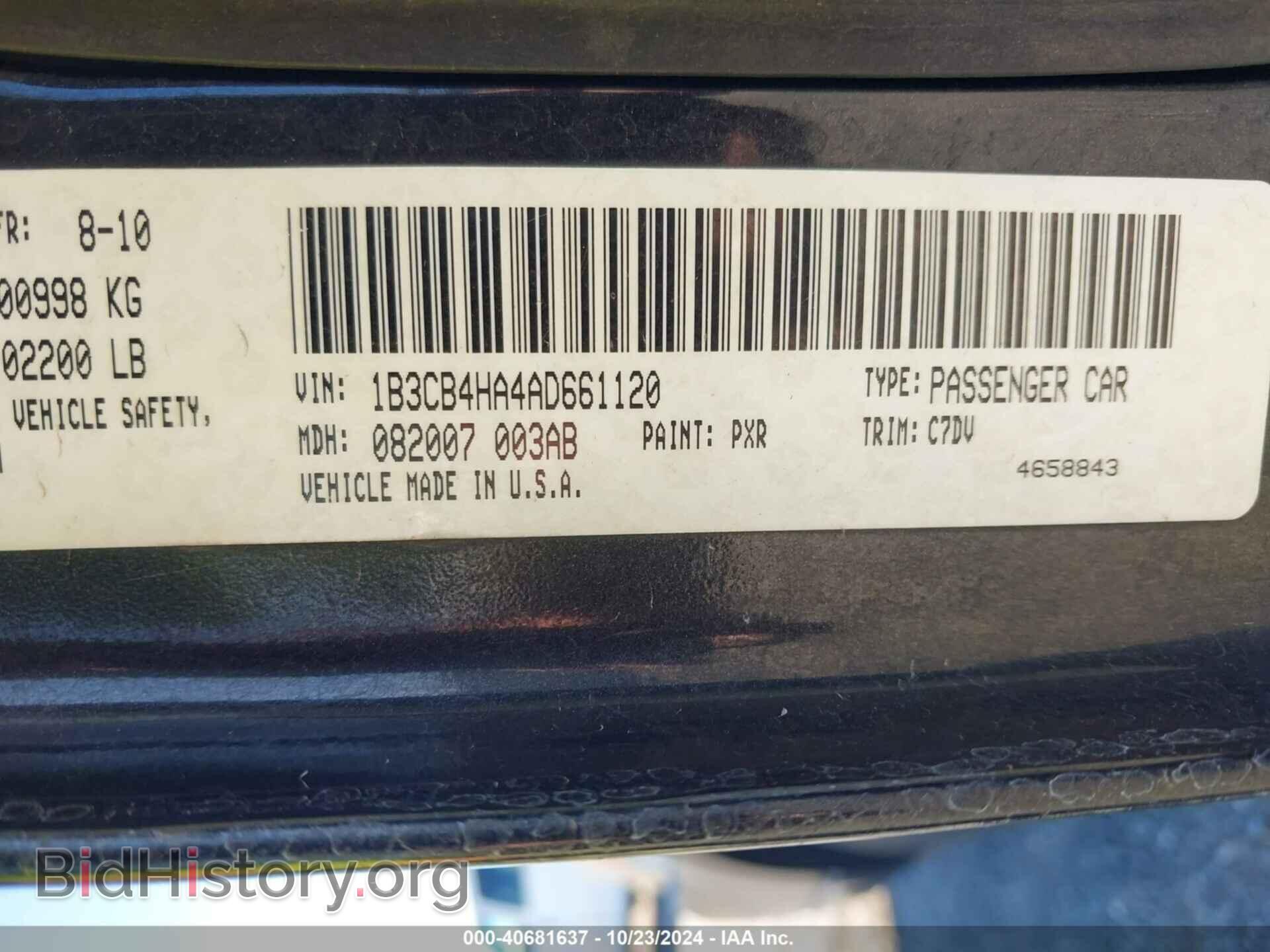 2010 DODGE CALIBER - VIN: 1B3CB4HA4AD661120 - Фото 9