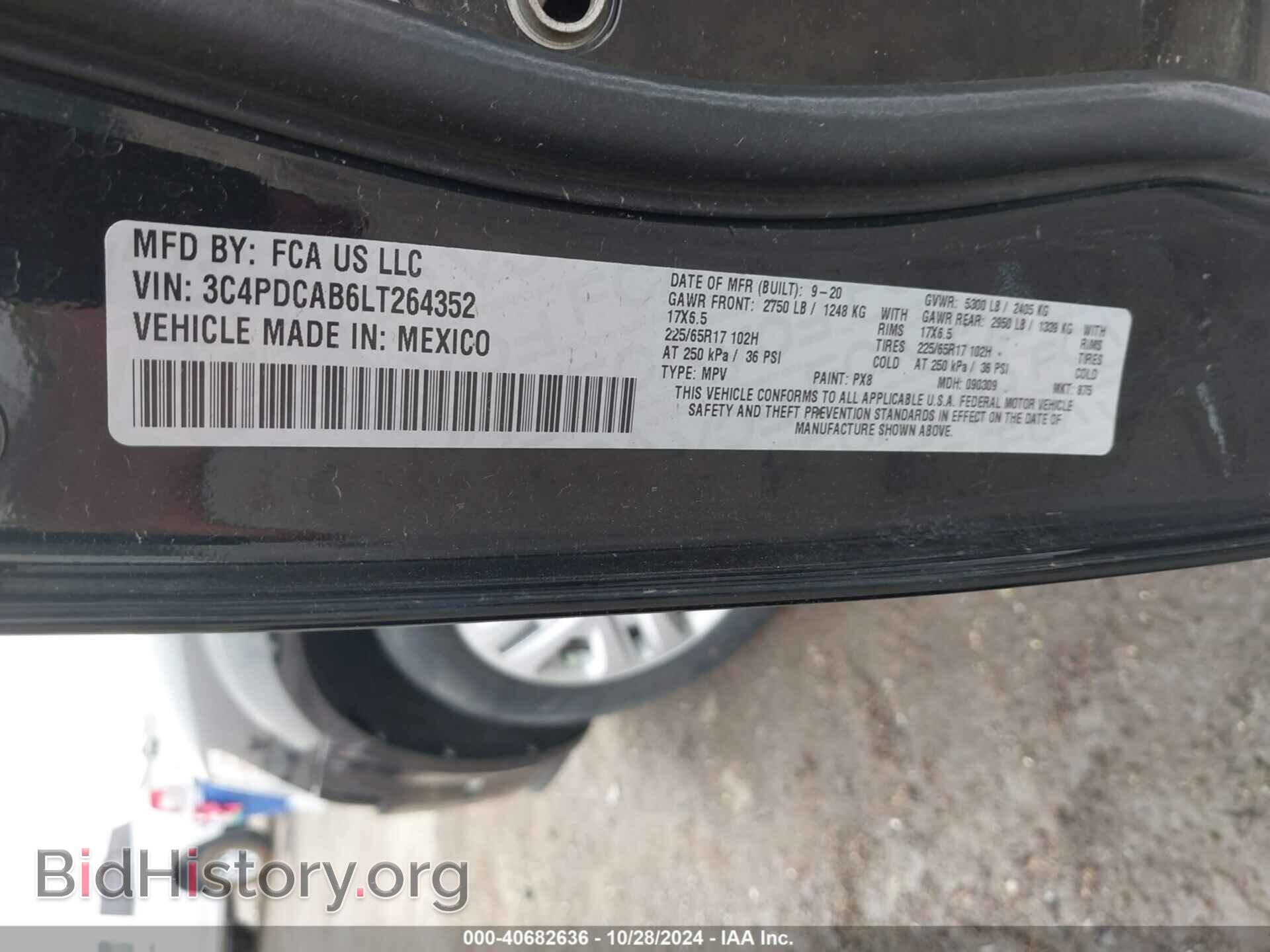 2020 DODGE JOURNEY - VIN: 3C4PDCAB6LT264352 - Photo 9