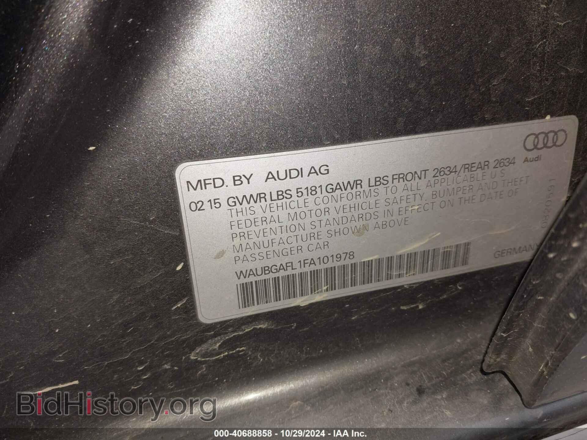 2015 AUDI S4 - VIN: WAUBGAFL1FA101978 - Photo 9