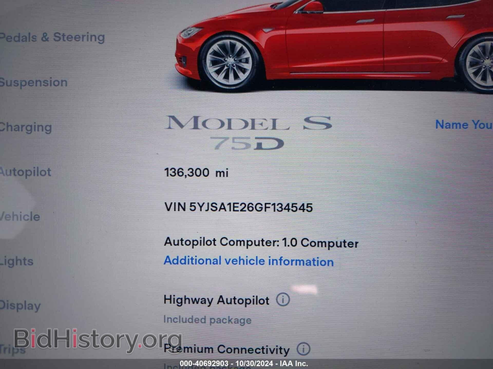 2016 TESLA MODEL S - VIN: 5YJSA1E26GF134545 - Photo 16