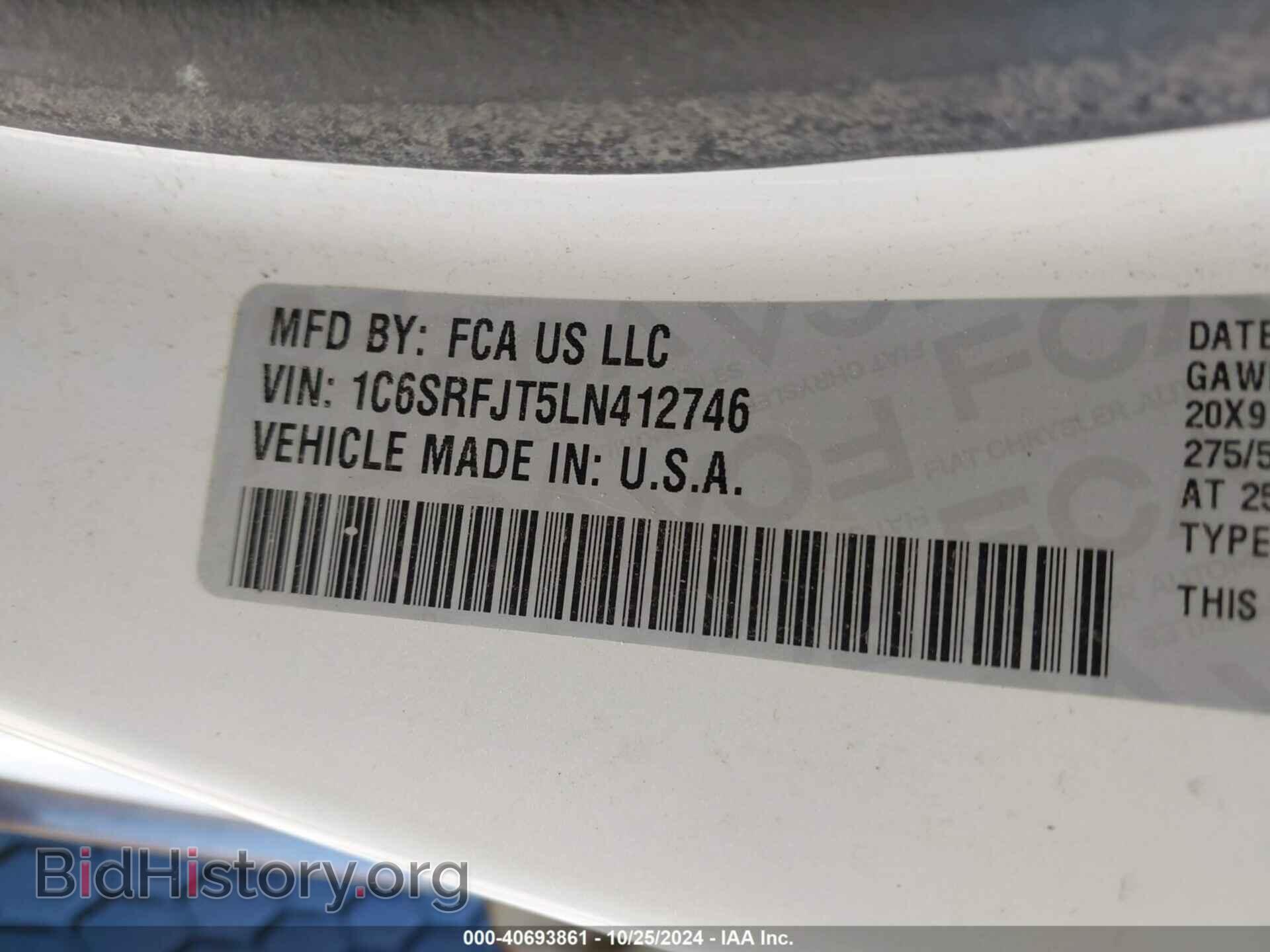 2020 RAM 1500 - VIN: 1C6SRFJT5LN412746 - Фото 9
