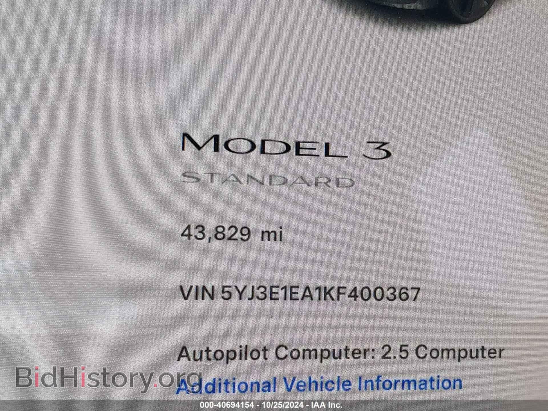 2019 TESLA MODEL 3 - VIN: 5YJ3E1EA1KF400367 - Photo 15