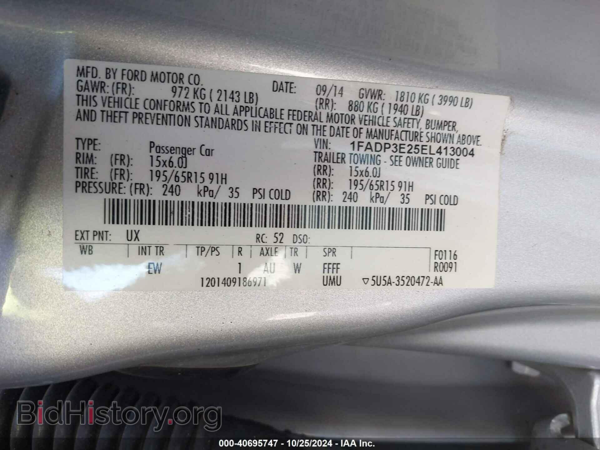 2014 FORD FOCUS - VIN: 1FADP3E25EL413004 - Photo 9
