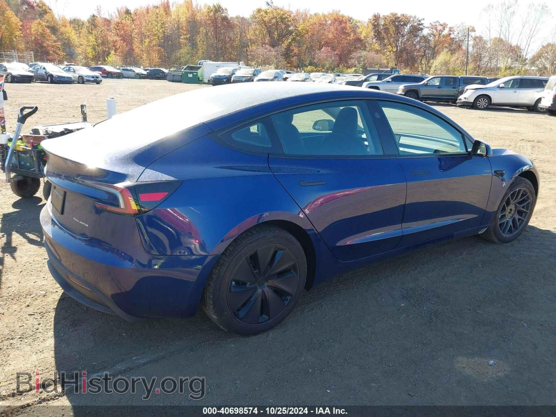 2024 TESLA MODEL 3 - VIN: 5YJ3E1EB1RF813148 - Фото 4