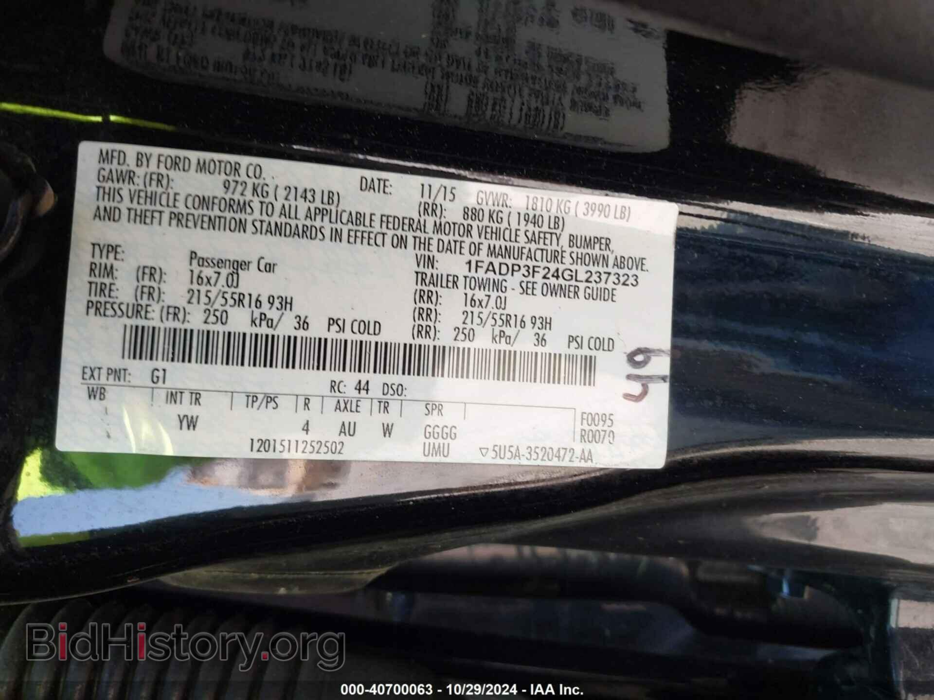 2016 FORD FOCUS - VIN: 1FADP3F24GL237323 - Photo 9