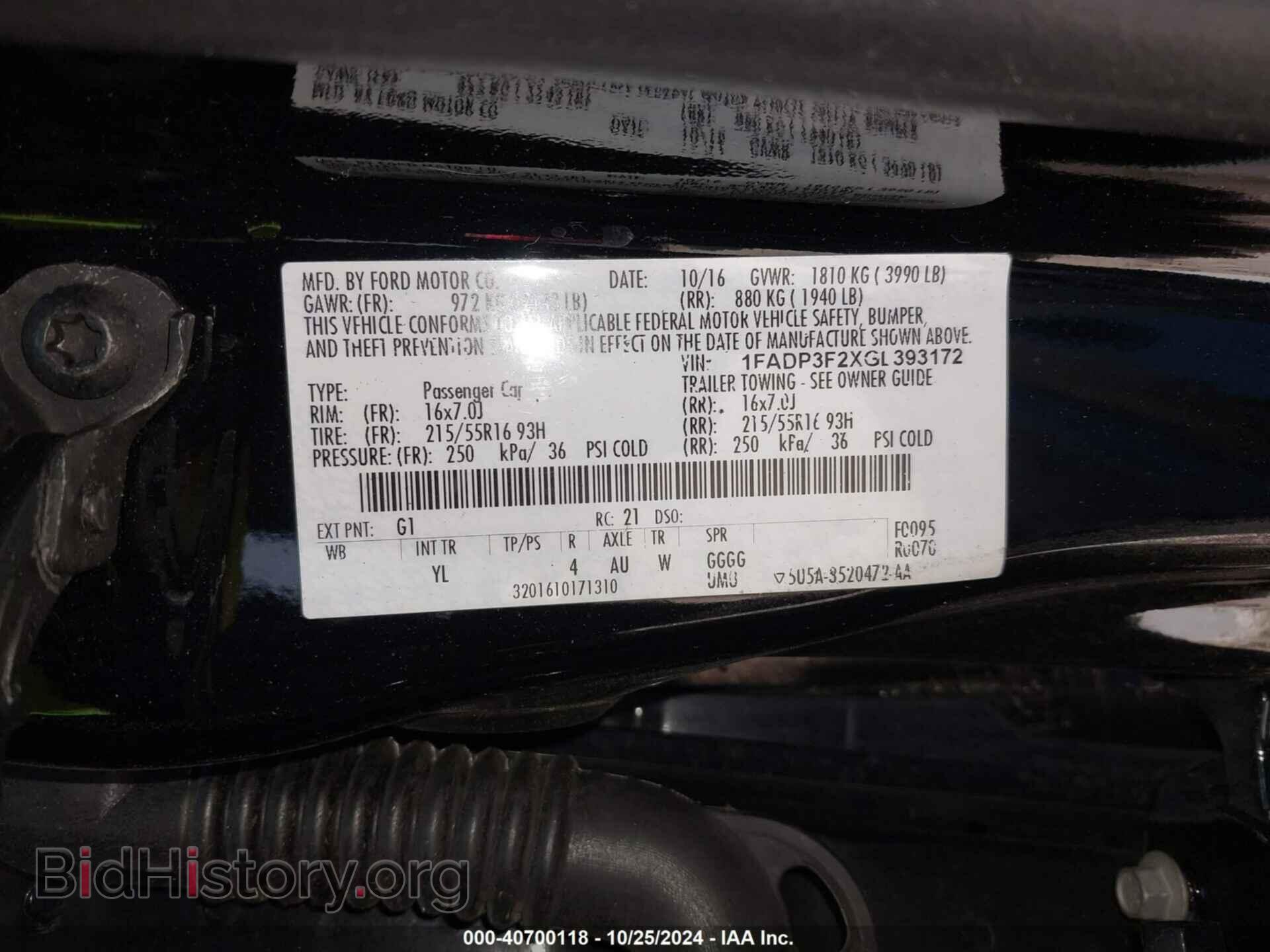 2016 FORD FOCUS - VIN: 1FADP3F2XGL393172 - Photo 9