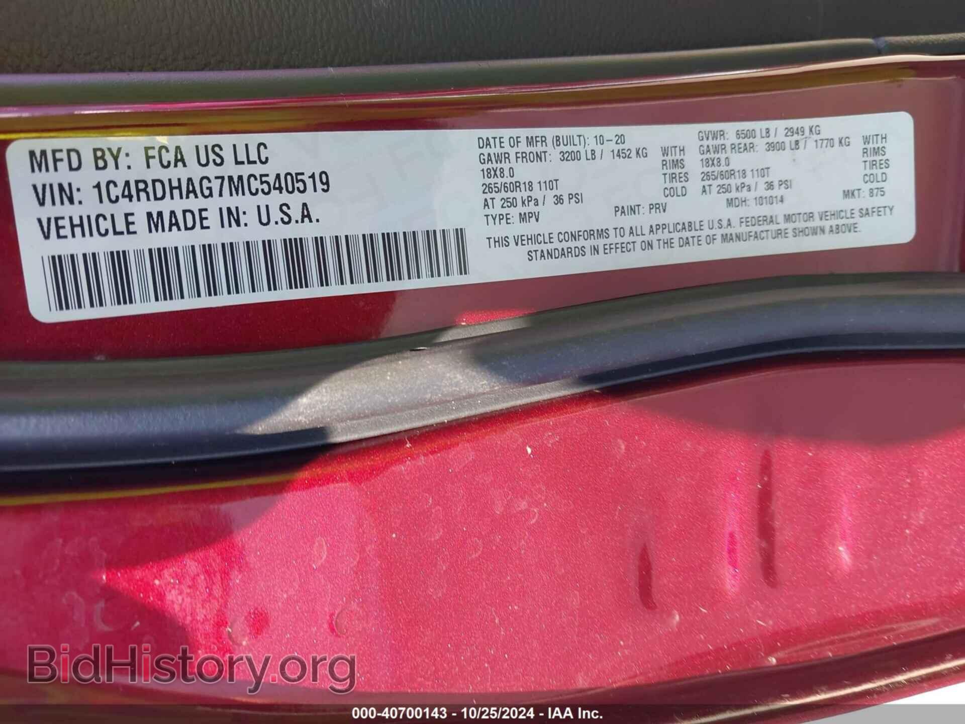 2021 DODGE DURANGO - VIN: 1C4RDHAG7MC540519 - Фото 9