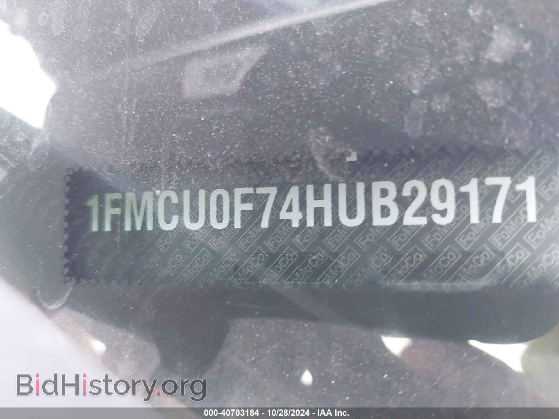 2017 FORD ESCAPE - VIN: 1FMCU0F74HUB29171 - Фото 9